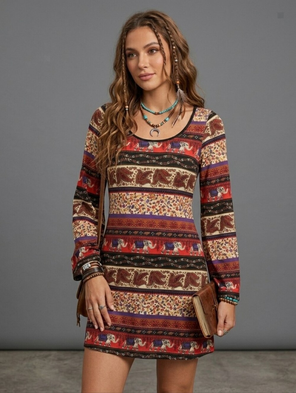 Abercrombie & Fitch Women's Dress Bell Sleeve Paisley Floral India Size S Small